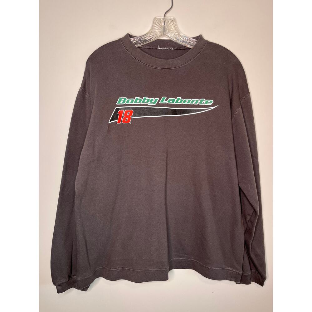 2000s Y2K Streetwear Bobby Labonte 18 NASCAR Motorsports Racing Sweatshirt XL